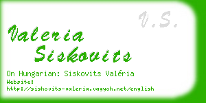 valeria siskovits business card